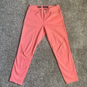 Nine West Mid Rise Cigarette Fit Skinny Leg Ankle Jean Pant, Size 8/29, Peach